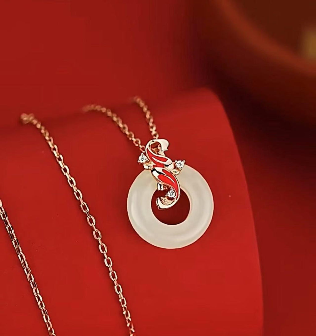 Koi Fish Peace Amulet Pendant Necklace