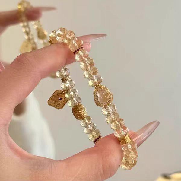 Natural Citrine Beaded Bracelet