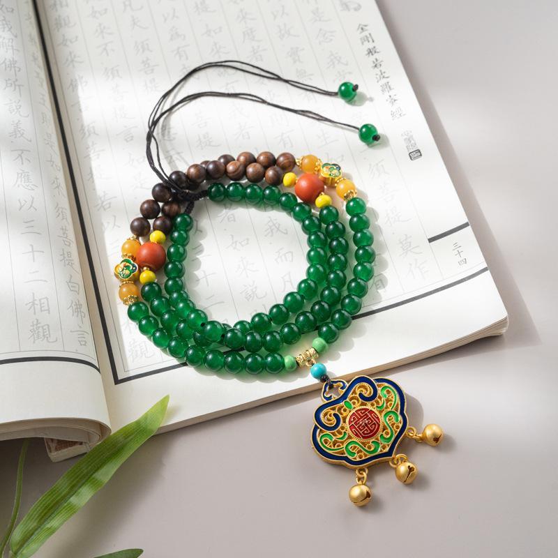 Green Agate Sweater Chain (Ruyi Style)