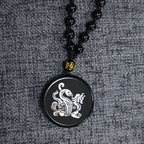 Obsidian Xuanwu necklace