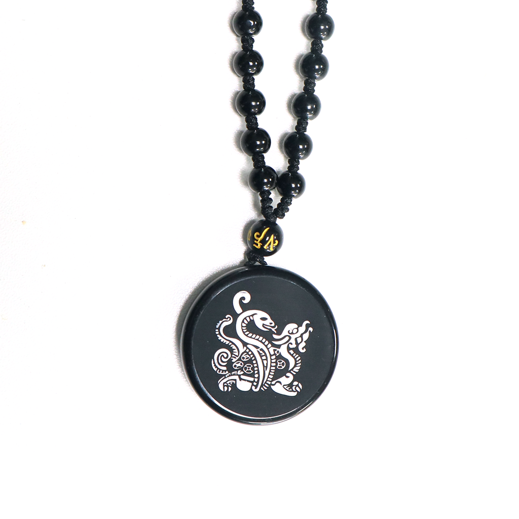 Obsidian Xuanwu necklace