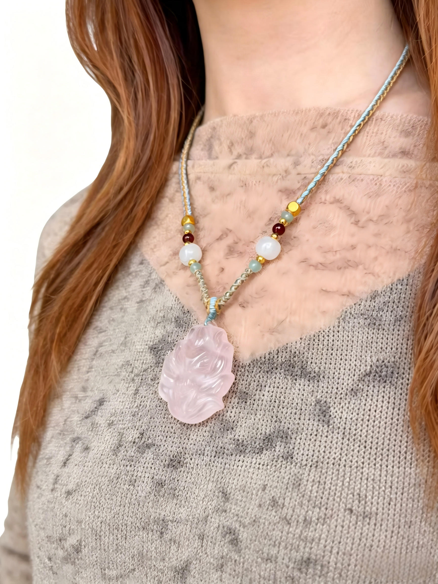 Nine-Tailed Fox Pink Pendant
