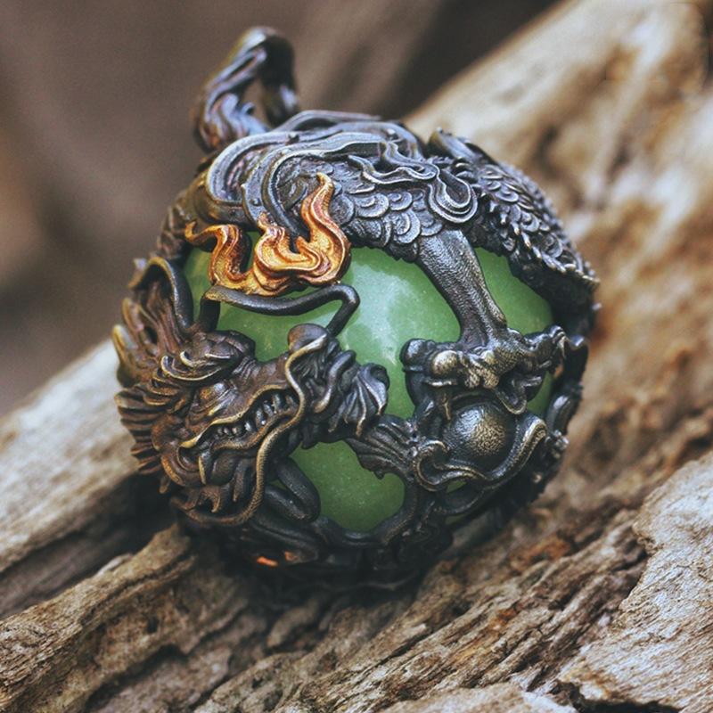 East Sea Soul - Dragon Pearl Pendant Necklace