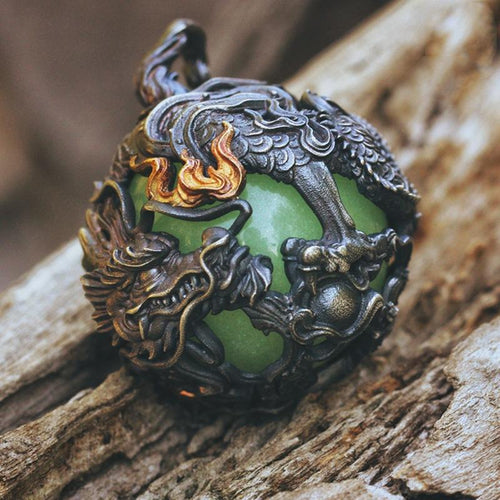 East Sea Soul - Dragon Pearl Pendant Necklace