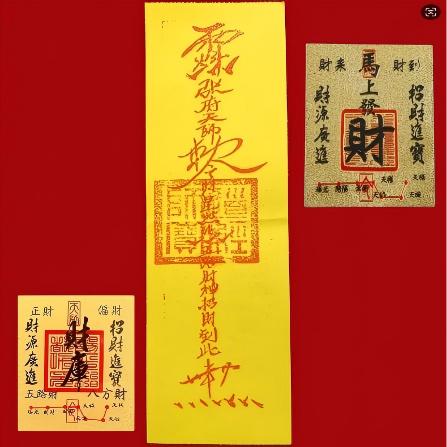 Taoist-Blessed  Sticker & Money Talisman