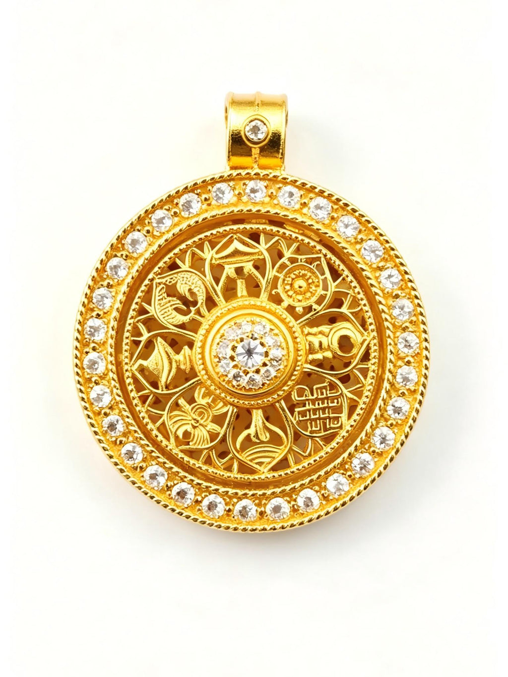 Eight Treasures Compass Pendant