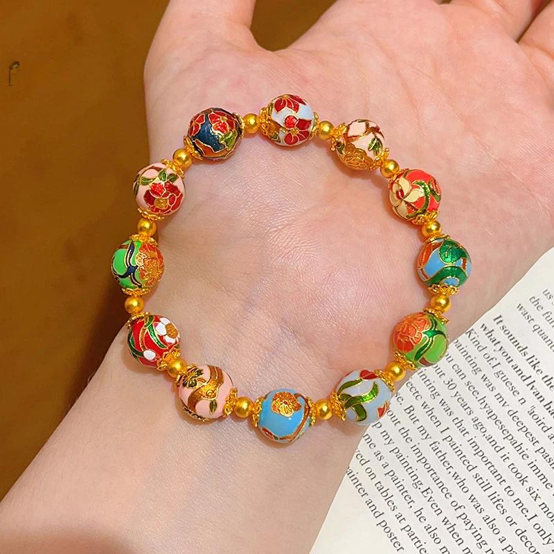 Twelve Months Flower Gods Cloisonné Bracelet