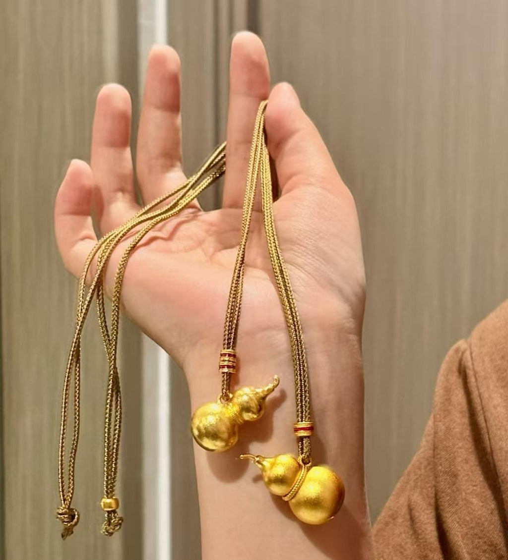 Sand Gold Gourd Necklace