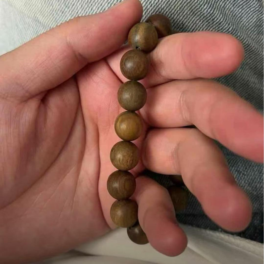 Peach Wood Bead Bracelet