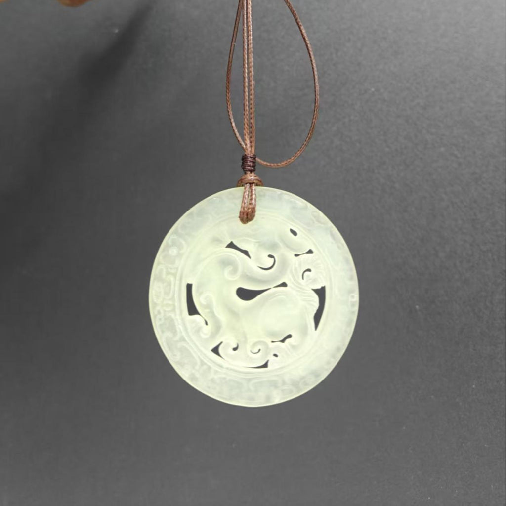 Openwork Dragon Jade Pendant