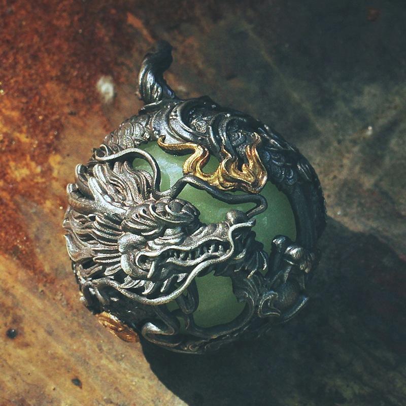 East Sea Soul - Dragon Pearl Pendant Necklace