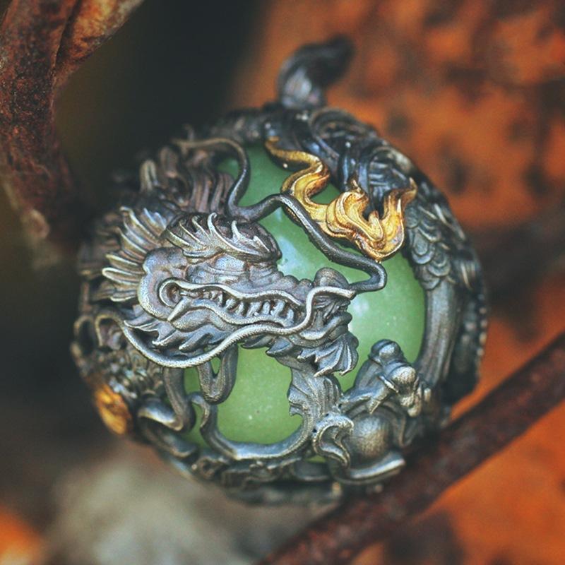 East Sea Soul - Dragon Pearl Pendant Necklace
