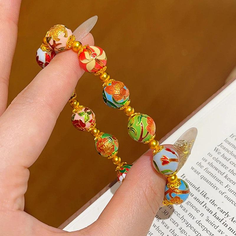 Twelve Months Flower Gods Cloisonné Bracelet
