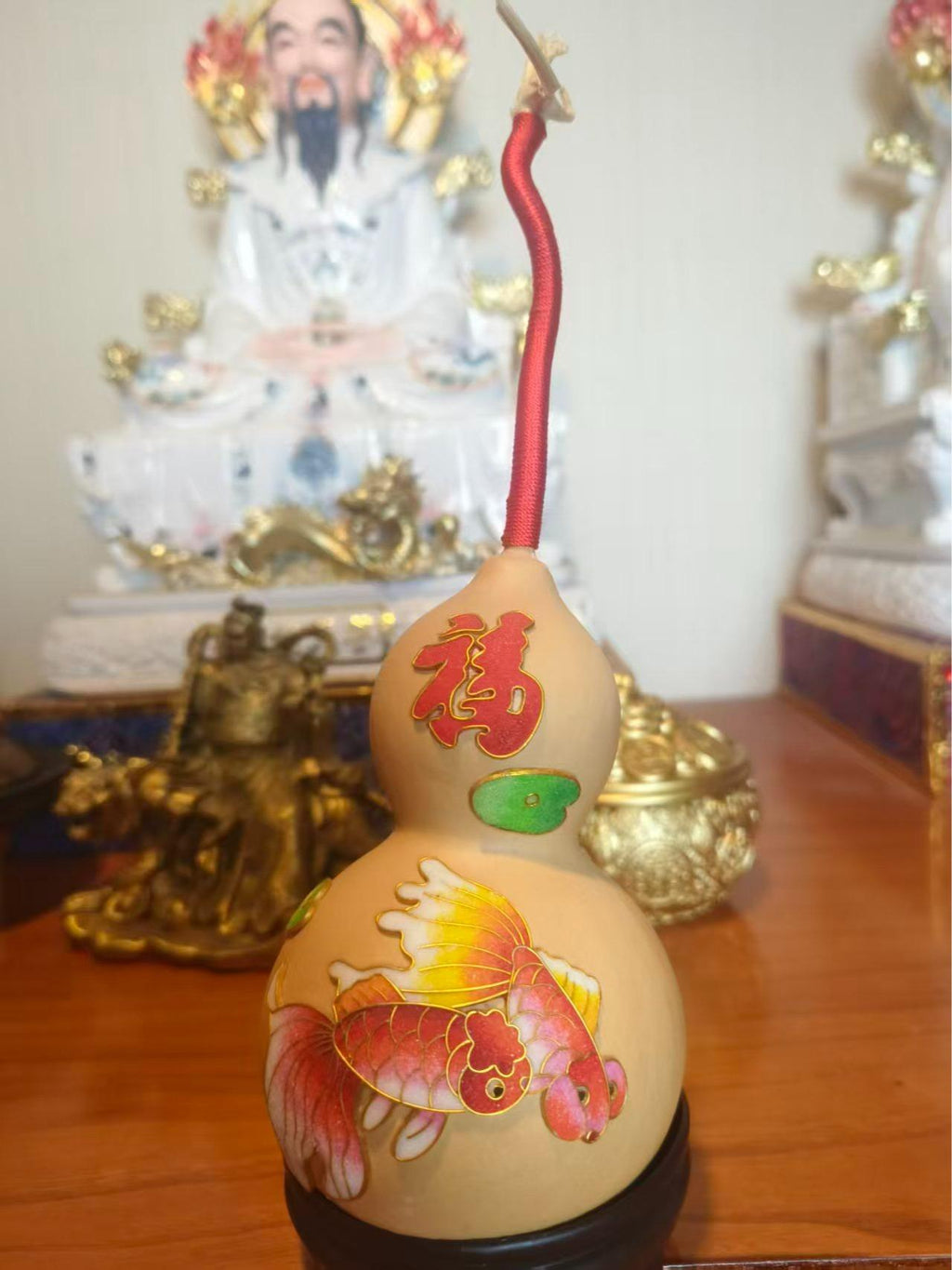 Colorful Sand Koi Fish Natural Gourd