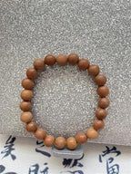 Peach Wood Bead Bracelet