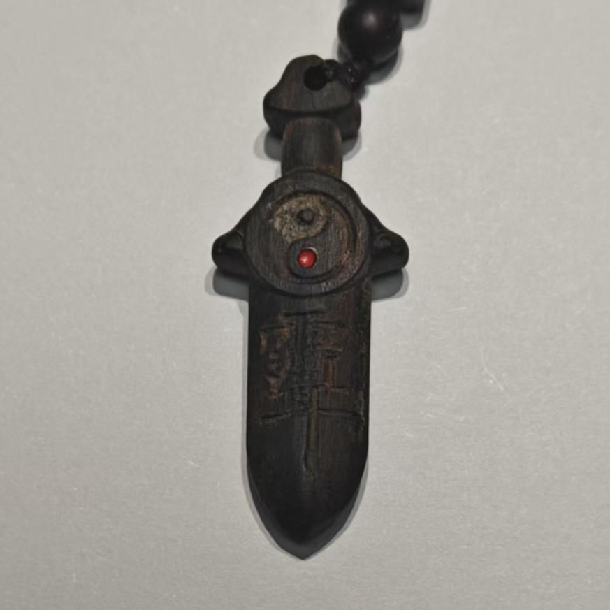 Lightning Strike Wooden Sword Pendant