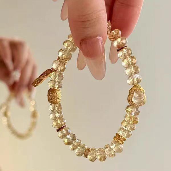 Natural Citrine Beaded Bracelet