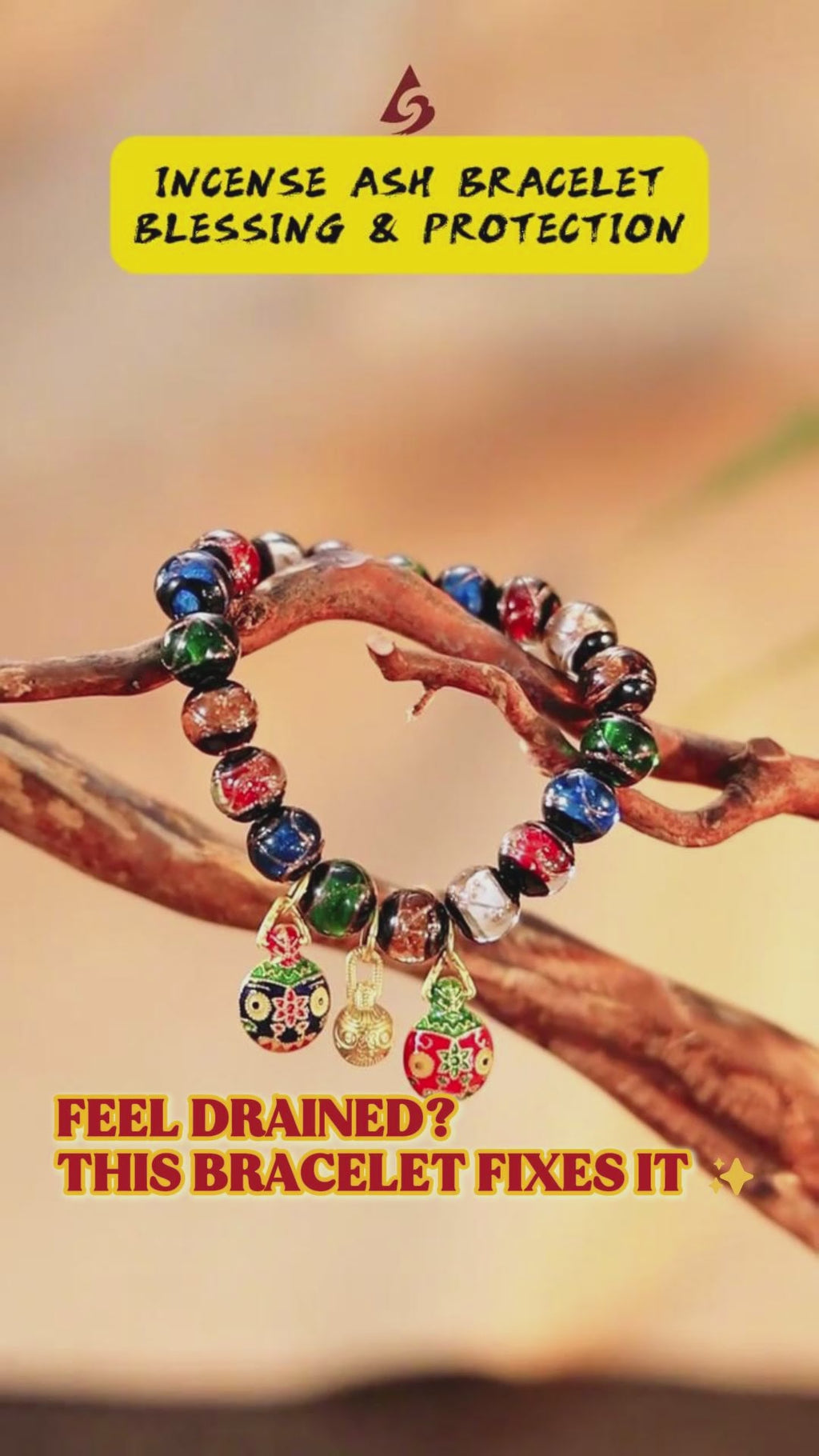 Temple Sacred Incense Ash Bracelet